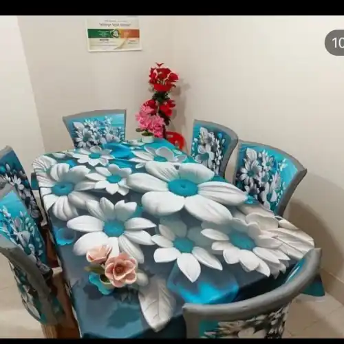 China Premium 3D Print Table Cloth Set